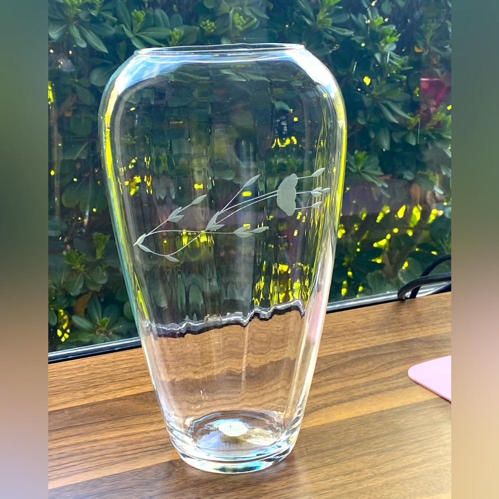 PRINCESS HOUSE CRYSTAL HERITAGE VASE 10 INCHES TALL BRAND NEW WITH TAGS